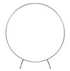 Wedding Moongate Arch Silver 2m/ 200cm Arbour Round Outdoor Decor Background Flower Balloon Circle Hoop Frame Backdrop Party Decoration Floral Prop Floor Standing Baby Shower Birthday Christening