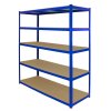 Garage Racking Shelving Unit / 5 Tier 1600mm Wide x 600mm Deep / Steel & MDF Shelves