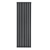 Flat Single Column Radiator - 1800 x 560mm - Black