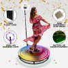 360 Photo Video booth 115cm Platform Rotating Selfie Spinner Party Wedding LED Ring Light Automatic Remote Control Bluetooth Adjustable Arm Slow Motion Battery or Mains Powered Flight Case Money Gun