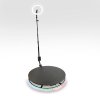 360 Photo Video booth 80cm Platform Rotating Selfie Spinner Party Wedding LED Ring Light Automatic Remote Control Bluetooth Adjustable Arm Slow Motion Battery or Mains Powered Flight Case Money Gun