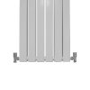 Designer Radiators 160 x 42cm Flat Panel Modern Central Heating Gloss White Vertical Column Double Panel Wall Mounted Slimline Kitchen Living Room Bathroom Commercial Cleaning Brush & Fixing Kit