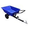 ATV Trailer Garden Transportation Tow Tipping Quad Farm Horses Heavy Duty Tractor Dump Utility Cart Pneumatic Tyres 295kg
