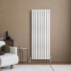 Oval Single Column Radiator & Valves - 1600mm x 600mm - White