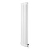 Traditional 4 Column Radiator & Valves - 1800 x 380mm - White
