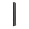 Designer Radiators 160 x 28cm Flat Panel Modern Central Heating Anthracite Grey Vertical Column Double Panel Wall Mounted Slimline Kitchen Living Room Bathroom Commercial Cleaning Brush & Fixing Kit