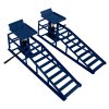 Hydraulic Car Ramps Pair 1.5 Ton Loading Ramp Heavy Duty 3 Ton 3000kg Garage Workshop Van Vehicle Bottle Jack Lift 34 x 26cm Platform Height adjustable 305-390mm Max Tyre Width 245mm Steel Safety Bolt