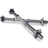 1 Inch Dumbbell Bars (Pair) - Stainless Steel, Cambered Handles, Chrome