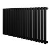 Oval Single Column Radiator - 600 x 1200mm - Black