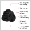 Olympic Tri-Grip Rubber Weight Plates Black Pairs Sets 20 kg PAIR