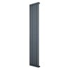 Oval Single Column Radiator - 1800 x 360mm - Anthracite Grey