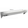 KuKoo Commercial Catering Corrosion Resistant x 2 Stainless Steel Kitchen Wall Shelf & Free Microfiber Cloths 1500mm x 300mm
