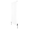 Flat Single Column Radiator - 1600mm x 700mm & Valves - White