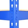 Q-Rax 120 cm Garage Shelving Storage Unit / Racking 5 Tier Bay / Boltless Warehouse Shelves, Blue