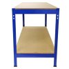 Q-Rax Garage Heavy Duty Steel Shed / Metal DIY Workbench, Workshop Table Work Bench Blue
