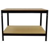 3 x Black Racking Bay Unit 5 Tier & Workbench Heavy Duty Steel Metal 280kg Capacity Per Shelf Garage Shelves Storage Warehouse Shed Workshop Greenhouse Boltless Shelving 90 x 45 x 180cm Rubber Mallet