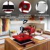 Heat Press Machine T-Shirt Printing Vinyl Sublimation Photo Transfer + Printer