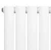 Oval Single Column Radiator & Valves - 1600mm x 600mm - White