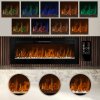 Electric Wall Mounted Inset LED Black Fireplace Free Standing 50