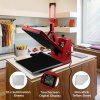 Heat Press Digital Transfer Machine Sublimation Printer 50 x 50cm Flat Clam Teflon Sheet Touchscreen Display Adjustable Pressure Ink Vinyl 250?C DIY Professional T-shirt Business 10 Sublimation Sheets