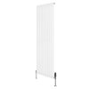 Oval Single Column Radiator & Valves - 1800mm x 600mm - White
