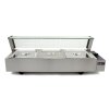 KuKoo Wet Well Catering Bain Marie Food Warmer Display, 3 Pan, 1/2 GN, 1.5kW, Stainless Steel
