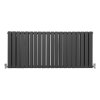 Designer Radiators 60 x 140cm Flat Panel Modern Central Heating Anthracite Grey Horizontal Column Double Panel Wall Mounted Slimline Kitchen Living Room Bathroom Commercial Cleaning Brush & Fixing Kit