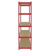 5 Monster Racking Z-Rax Warehouse Storage Garage Shelving Unit, 360kg/shelf, Red, 90 x 183 x 45cm