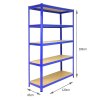 5 Bay Warehouse Shelving / Shed Storage / Garage Racks 5 Tier 120cm x 45cm x 180cm T-RAX + FREE Rubber Mallet