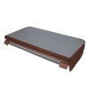 Hot Tub Cover Spa Lid 2m x 2m Square Brown Hard Top Weatherproof PVC Leather Foam 25KG/m3 Density Galvanized C-Channel UV Mildew Flame Resistant 4 x Lock Down Straps With Keys 6 x Lifting Handles