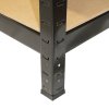 75cm Wide Racking Garage Storage Shelving Heavy Duty 5 Tier Shelf Unit (Black)