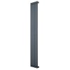 Oval Single Column Radiator - 1600 x 240mm - Anthracite Grey
