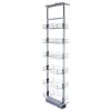 KuKoo Pull Out Kitchen Larders, 46cm D, 190-220cm H, Soft Close Slide Out, Storage Cabinet Wire Baskets