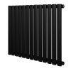 Oval Single Column Radiator - 600 x 780mm - Black