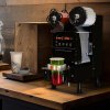 Cup Sealing Machine Electric 500W Fully Automatic Control LCD Panel Commercial Stainless Steel Black Bubble Milk Tea Coffee Smoothies Plastic Paper 90mm 95mm Diameter FREE Film Roll 500-650 Cups Hour