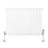 Oval Single Column Radiator & Valves - 600mm x 780mm - White