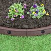 Flexible Lawn Edging Garden Border Grass Pathways Path Edge Vegetable Plot Flowerbed Raised Borders Rubber Artificial Grass Brown | Pack of 20 x 1.2m
