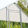 Walk In Chicken Run Cage Coop 3m x 8m x 2m Dog Pen House Kennel Large Metal Enclosure Rabbits Ducks Poultry Roof Cover Shelter Sunshade Pets Outdoor Backyard Farm Animal