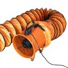 Dust Extractor Ventilation Fan 300mm 110V Portable 12m Duct Hose Workshop Fume Air Blower Industrial PVC Ducting Ventilator