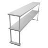 Double Tier Shelving for 5ft Catering Prep Table Commercial Kitchen Bench Overshelf Stainless Steel Heavy-duty 150 x 75 x 30cm (WxHxD)