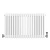 Traditional 4 Column Radiator & Valves - 600 x 1010mm - White