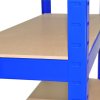 Racking Shelving Unit Boltless 5 Tier Garage Shelves, 5 x 75cm Wide Storage Organisation Workshop Shed Heavy Duty Steel 5 Shelves - 30 x 75 x 150cm Space Saver Bundle