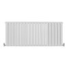 Designer Radiators 60 x 140cm Flat Panel Modern Central Heating Gloss White Horizontal Column Double Panel Wall Mounted Slimline Kitchen Living Room Bathroom Commercial Cleaning Brush & Fixing Kit