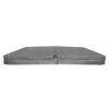 Hot Tub Cover Spa Lid 220cm x 220cm Square Grey Hard Top Weatherproof PVC Leather Foam 25KG/m3 Density Galvanized C-Channel UV Mildew Flame Resistant