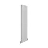 Designer Radiators 160 x 42cm Flat Panel Modern Central Heating Gloss White Vertical Column Double Panel Wall Mounted Slimline Kitchen Living Room Bathroom Commercial Cleaning Brush & Fixing Kit