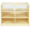 MonsterShop A1200 Shop Counter Retail Showcase Display Cabinet, Maple, 120cm x 90cm x 60cm