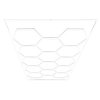 Hexagon LED Lighting 14 Lights & Border Car Detailing Shop Garage Workshop Gym Beauty Salon Showroom Honeycomb Modular Design Bright Pure White 120 Lumens 6500K Colour Temperature 3 Mounting Options