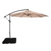 Cantilever Parasol 3m With Square Base - Beige