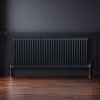 Traditional 2 Column Radiator 600mm x 1462mm Modern Central Heating Heater Matt Anthracite Grey Carbon Steel Horizontal Wall Mounted Kitchen Living Room Bathroom Cleaning Brush Fixing Kit & Brackets