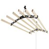 Clothes Airer Ceiling Pulley Maid Traditional Mounted Clothing Dryer 6 Lath Laundry Drying Rack Rail 2m Black